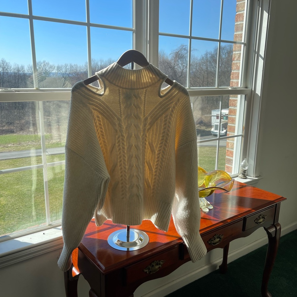 Express cold shoulder sweater